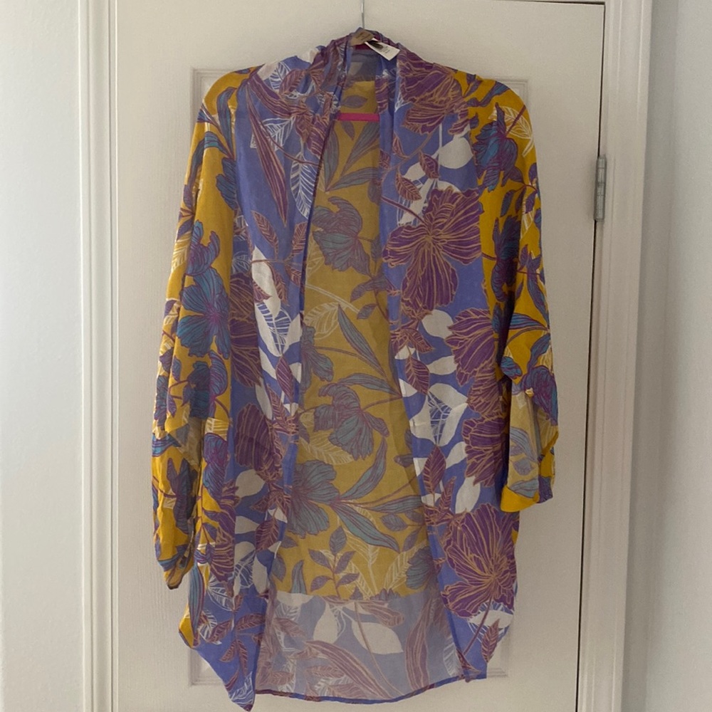 💛Anthropologie Shawl Blouse Cover-up